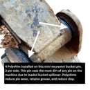 45 mm gravemaskine skovlstift skivesæt til minilæsser Cat Bobcat Deere Komatsu