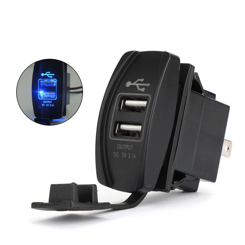 Lader med to USB-uttak for UTV Can Am Polaris RZR Ranger 900 1000 XP 750 Generic