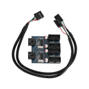 Extensor de conector de extensión de placa base, macho, 1 a 4 hembra, con cabezal USB de 9 pines