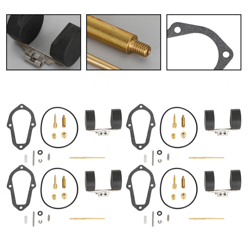 4X forgasser Carb Reparasjonssett egnet for Honda XL250 Motosport 250 1972-1975 Generisk