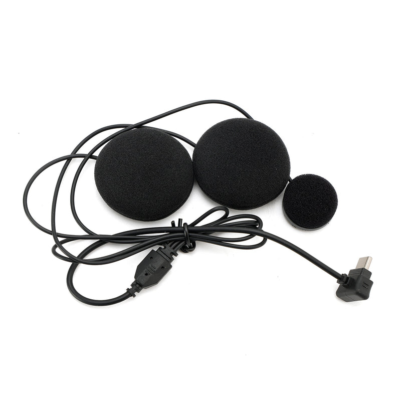 Universal Speaker Player Hjelm Bluetooth Hodetelefon Headset Svart For Motorsykkel