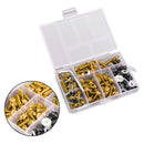 Kit de pernos de ajuste de parabrisas para motocicleta, 158 Uds., tornillo de Clip de sujeción dorado