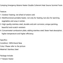 Campingnødbutanvarmer, dobbelt kohærent varmekilde, overlevelsesværktøjer