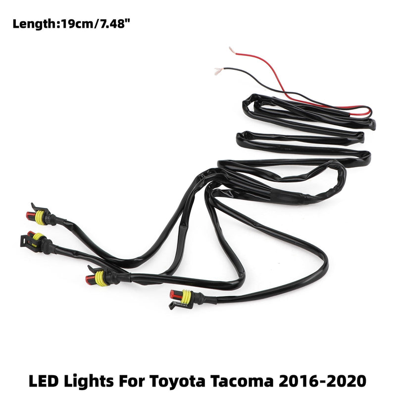 4st/set LED-lampor för främre stötfångargrill Tacoma 2016-2020 PT228-35170 Smoke Generic