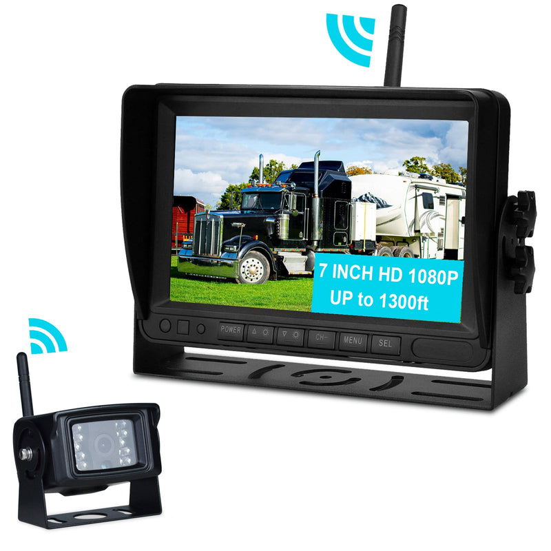 Drahtloses AHD 1080P-Rückfahrkamera-Set mit 7-Zoll-Display für LKW-Anhänger