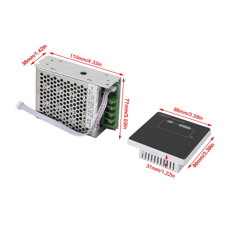 12V 24V 48V 30A PWM Motordrehzahlregler Dimmer Sanftanlauf / Stopp DC 12-80V