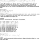 6 STK Injektorer 16600-96E01 Velegnet til Infiniti I30 96-99 Nissan Maxima 92-99 Generisk