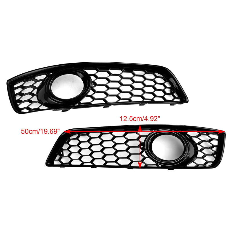 Audi A3 8P 2009-2013 Honeycomb Bumper Front Tåkelys Grill Grille Cover.