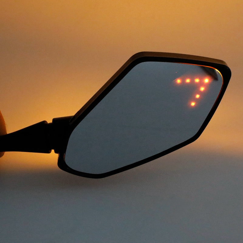 Espejo retrovisor LED universal M8 M10 izquierdo y derecho con indicador de señal de giro