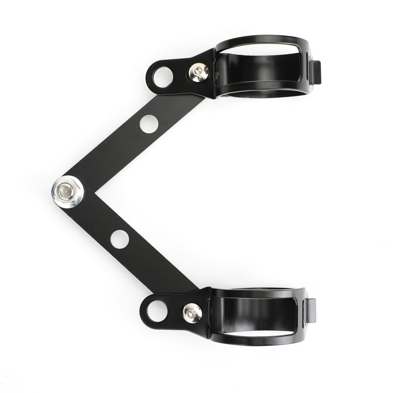 Par 41mm-51mm Motorrad Scheinwerfer Halter Lampenhalter Halterung Schwarz