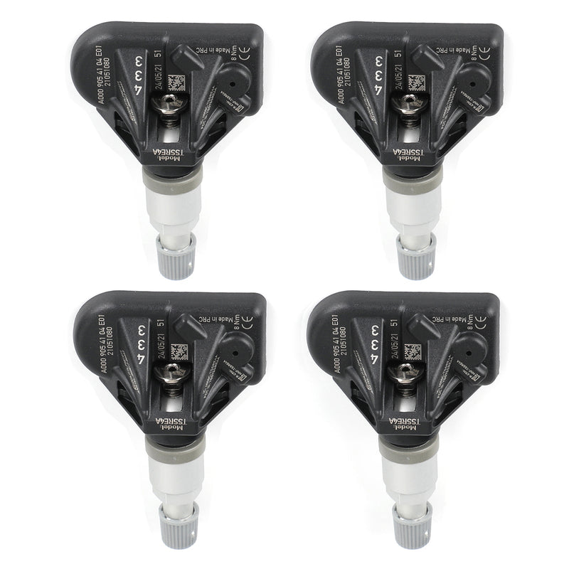 4x dekktrykksensor TPMS A0009054104 for Mercedes-Benz W167 W177 Generisk