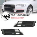Audi A6 C7 2014–2018 2 Stück Frontstoßstange Nebelscheinwerfer Grill Schwarz