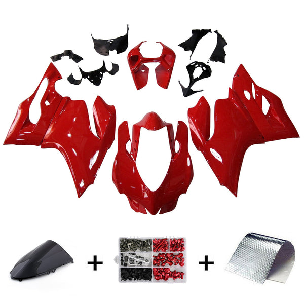 Kit de plástico de inyección de carenado rojo blanco para Ducati 1199/899 2012-2014 rojo genérico