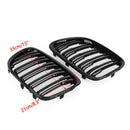 Gloss Black Dual Slats Front Hood Kidney Grill Grill Fit BMW X1 E84 2009-14 SUV Generic