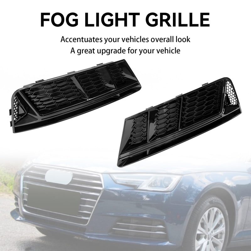 AUDI A4 B9 2016-2018 Grill świateł przeciwmgielnych Dolny grill zderzaka Chrom