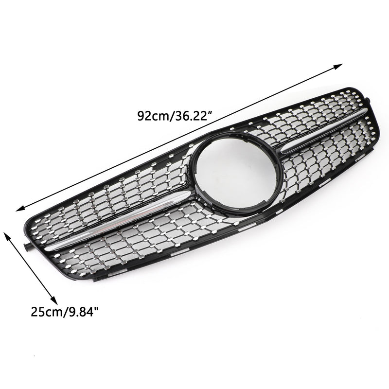 Czarny chromowany grill przedni odpowiedni do Mercedes-Benz W204 C200 C300 08-14