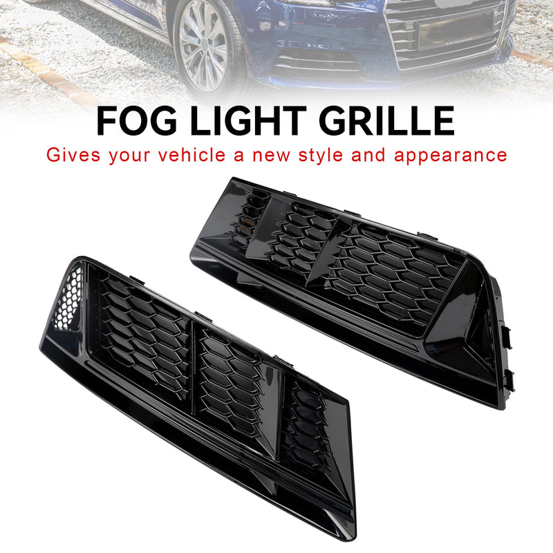 AUDI A4 B9 2016-2018 Grill świateł przeciwmgielnych Dolny grill zderzaka Chrom