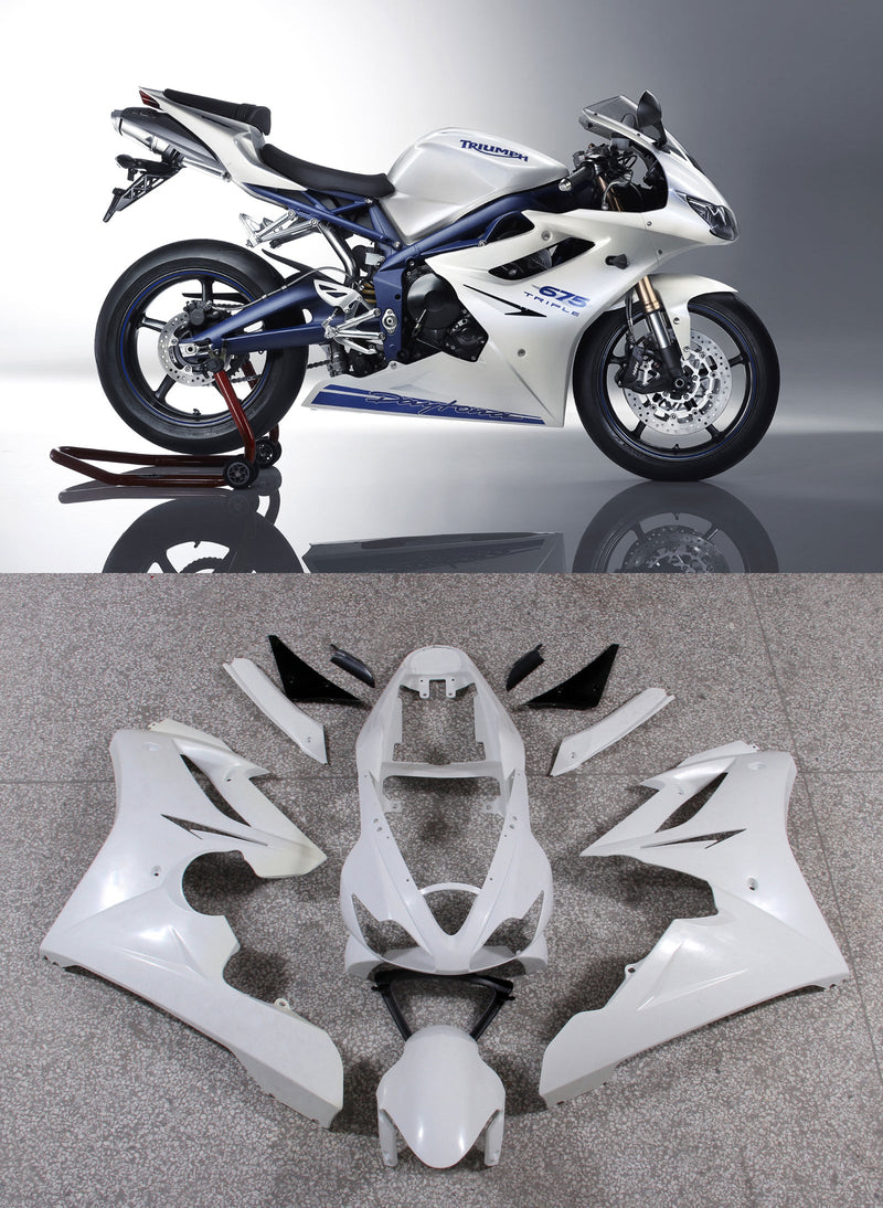 Fairings 2006-2008 Triumph Daytona 675 White Blue Daytona Racing Generic