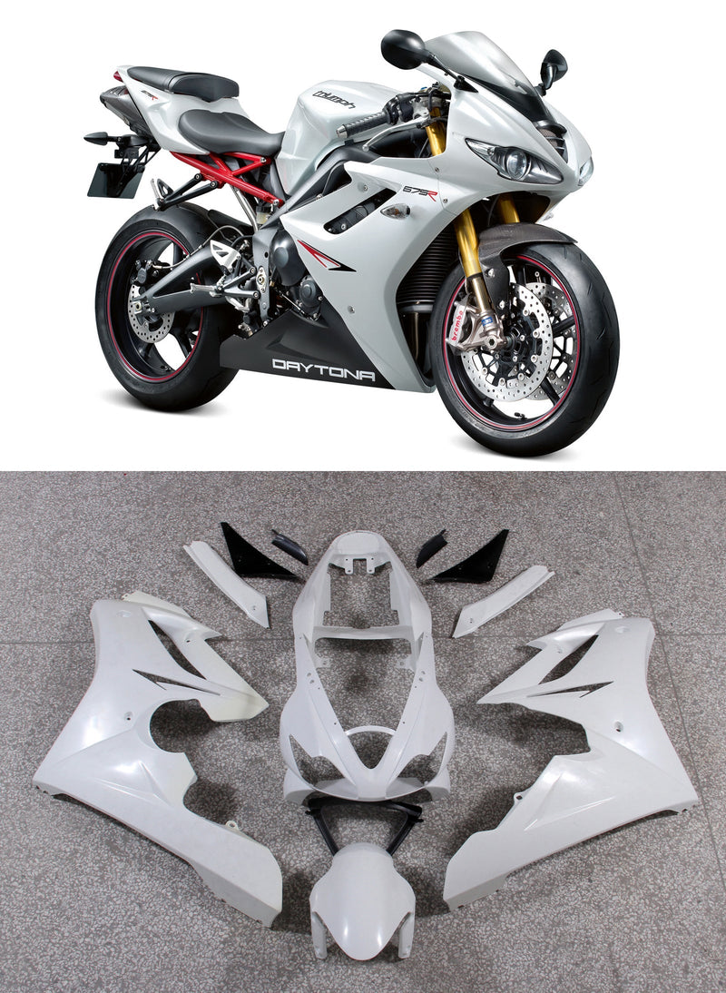 Verkleidungen 2006-2008 Triumph Daytona 675 Weiß Schwarz Daytona Generic