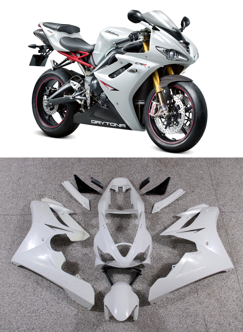 Owiewki 2006-2008 Triumph Daytona 675 Biała Czarna Daytona Racing Generic