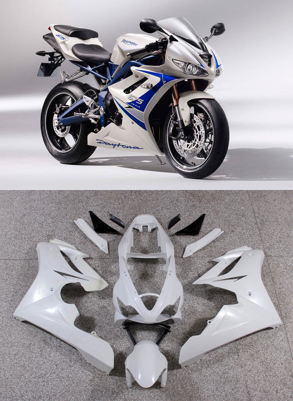 Carenados Triumph Daytona 675 Blanco Azul 675 (2006-2008) Genérico