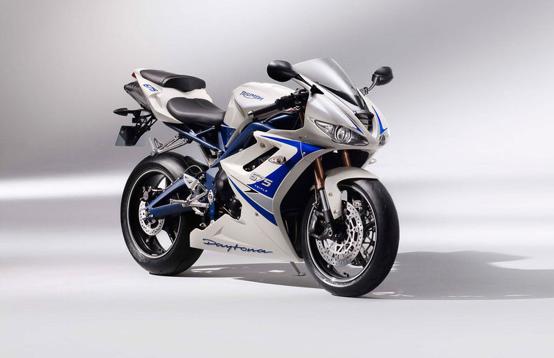 Verkleidungen Triumph Daytona 675 Weiß Blau 675 Racing (2006-2008) Generisch