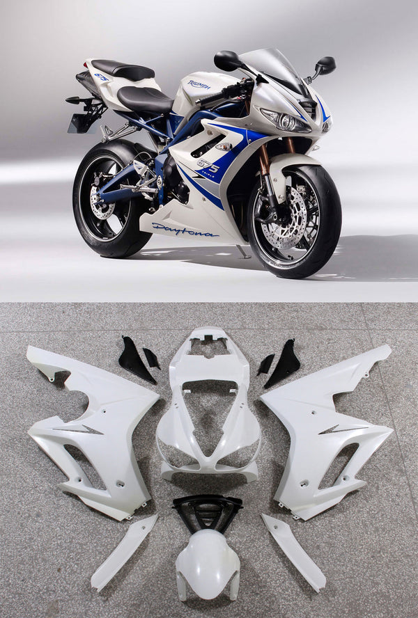 Fairings 2009-2012 Triumph Daytona 675 Vit Blå 675 Generic