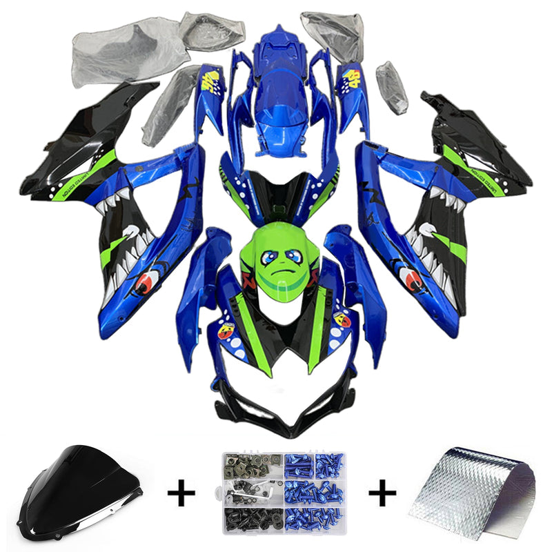 Amotopart Suzuki GSXR 600/750 2008-2010 K8 kåpesett Body Plastic ABS