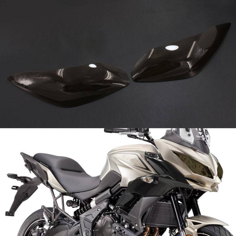 Lámina protectora de faros compatible con Kawasaki Ninja 300 Versys 650 15-17 Smoke Generic