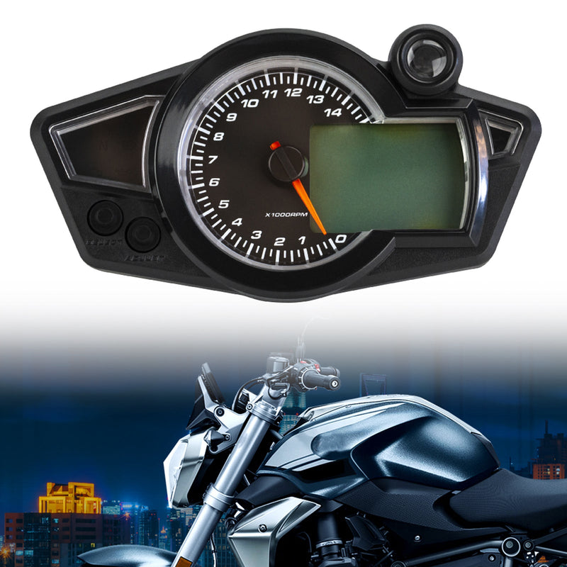 Rychloměr Motocyklový univerzální digitální LCD 1-6 rychlostní Tachometr Tachometr Generic