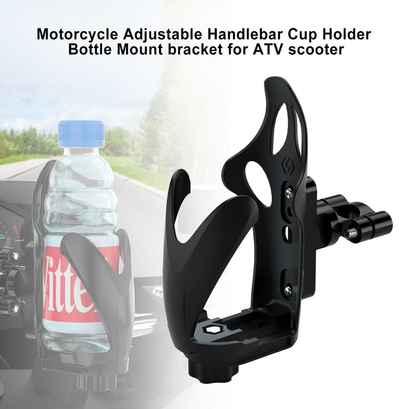 Motor verstellbarer Lenker Getränkehalter Flaschenhalterung für ATV Scooter BlackC Generic