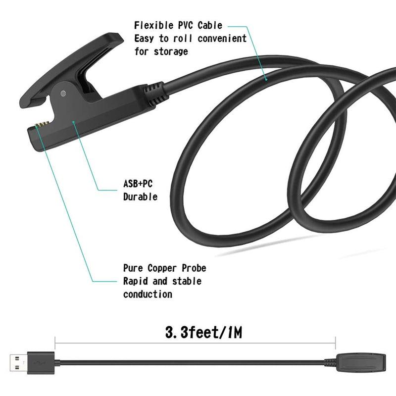 Laddare USB Laddningsdatakabel för Garmin Watch Approach G10/S20/Vivomove HR