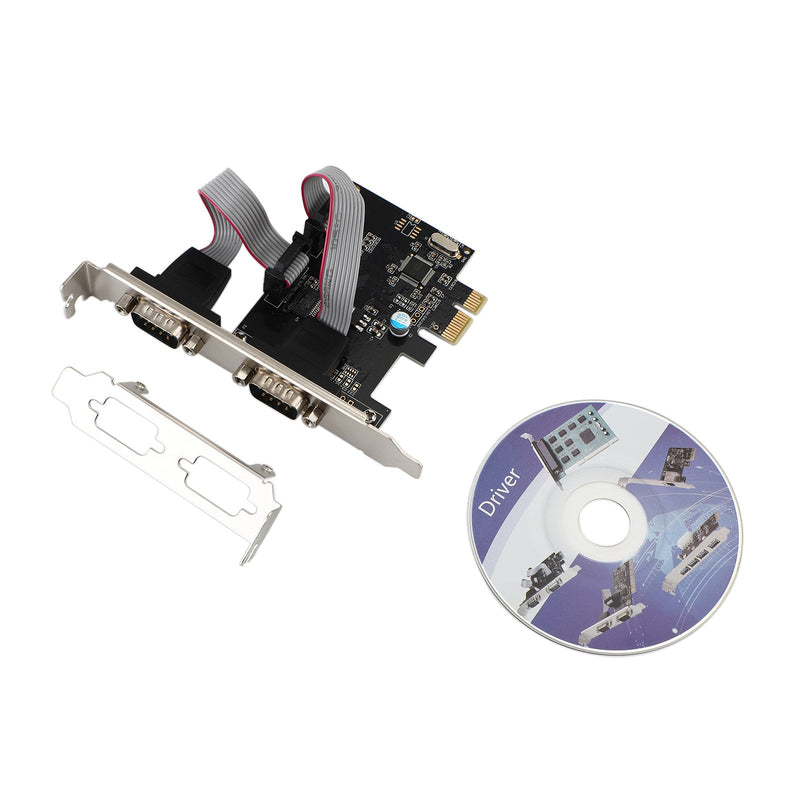 PCIE–RS232 Dual Serial WCH382 Chip PCI-Express Extender Board Adapter Card