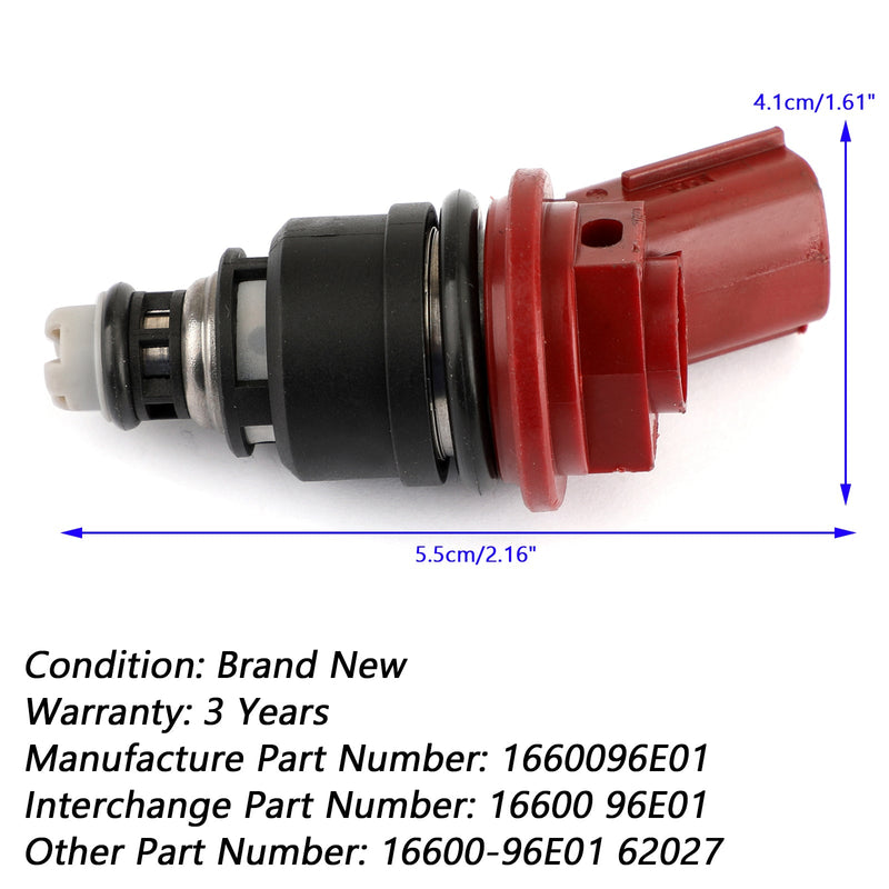 1 inyector de combustible apto para Infiniti I30 96-99 Nissan Maxima 92-99 1660096E01 genérico