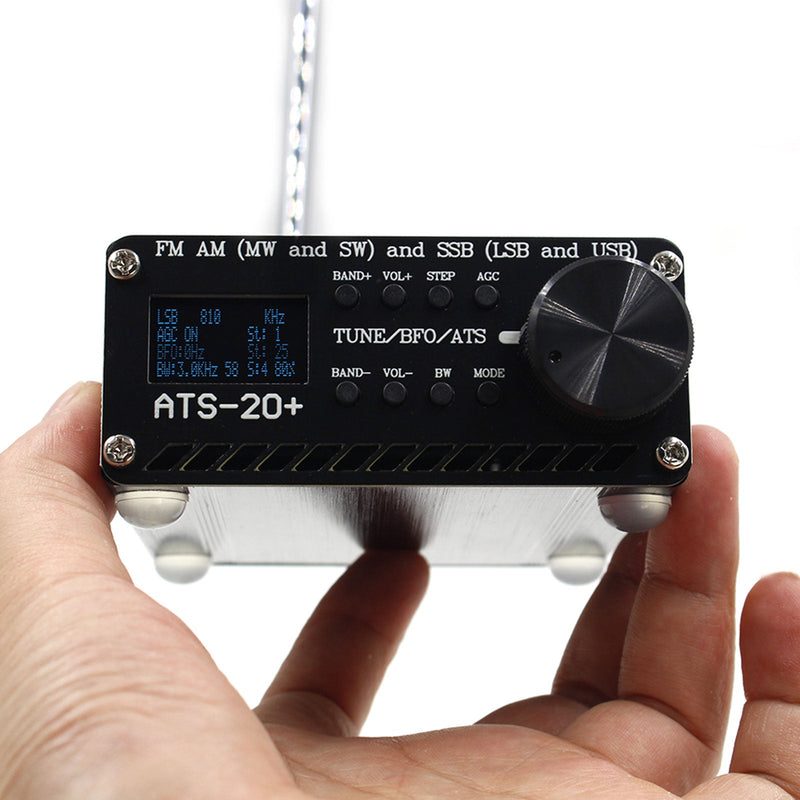 Ny ATS-20+ Si4732 all-band DSP radiomottaker FM LW MW SW med 2,4" berøringsskjerm