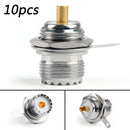 Pakke med 10 stik UHF-stik SO239 Jack skotloddepanel Montering lige