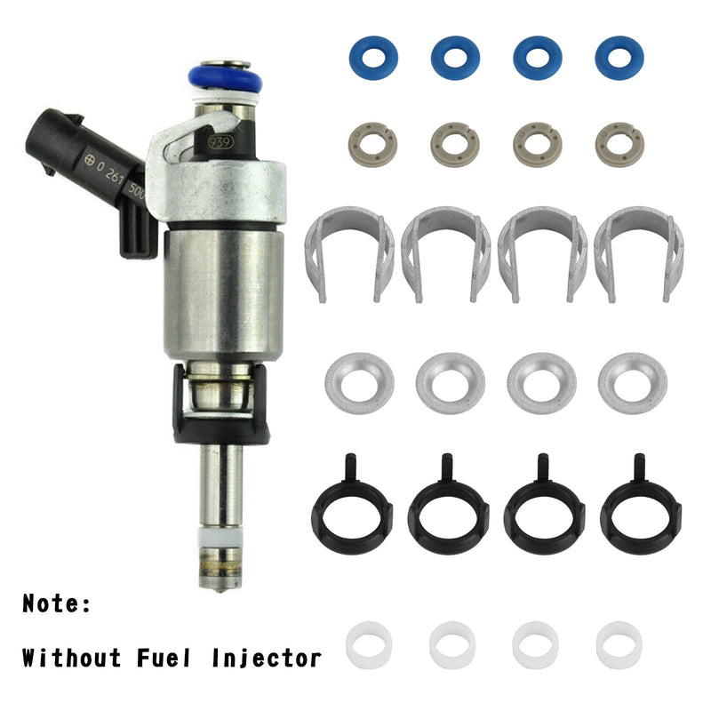 4 STK drivstoffinjektor O-ringpakninger Reparasjonssett Passer for Audi A3 A4 A5 A7 VW Jetta GTI Generic