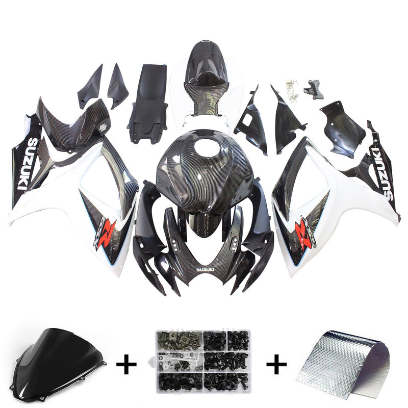 Conjunto de carenagens Amotopart Suzuki GSXR 600/750 2006-2007 K6, corpo, plástico, ABS