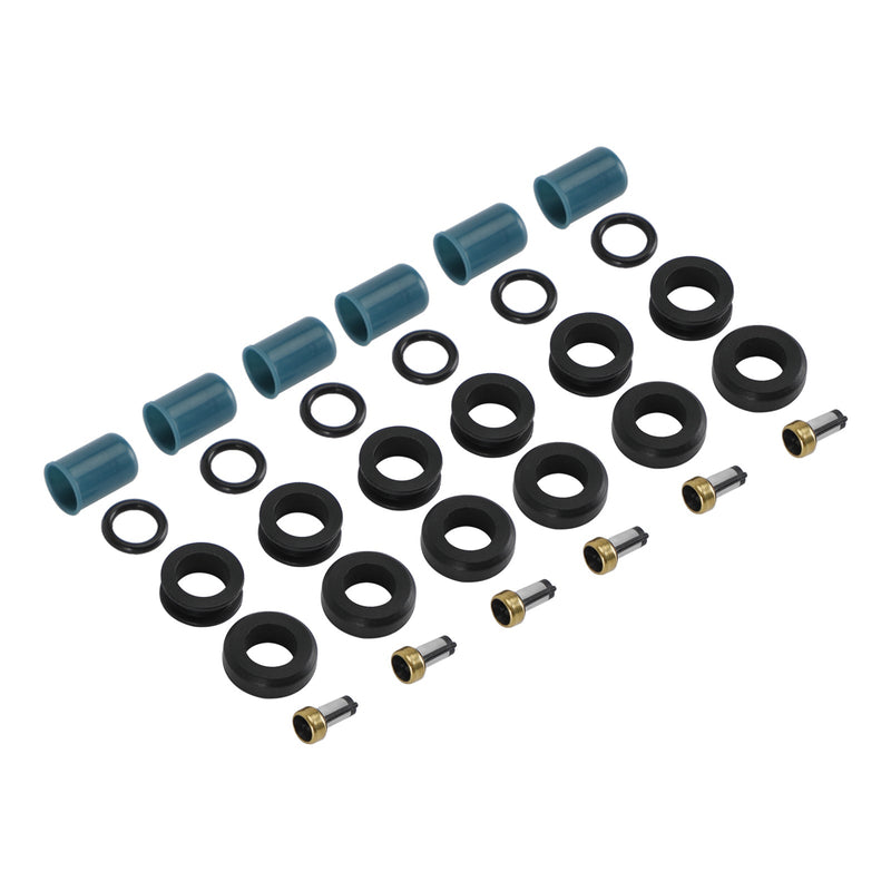 Kit de conversão de junta de reparo de injetor de combustível 6 peças adequado para caminhão Toyota 3VZE 1988-1995 3,0L