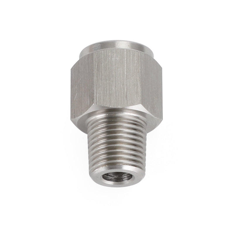 1/8" NPT hane till M10x1.0 hona rostfritt stål oljetrycksmätare Adapter