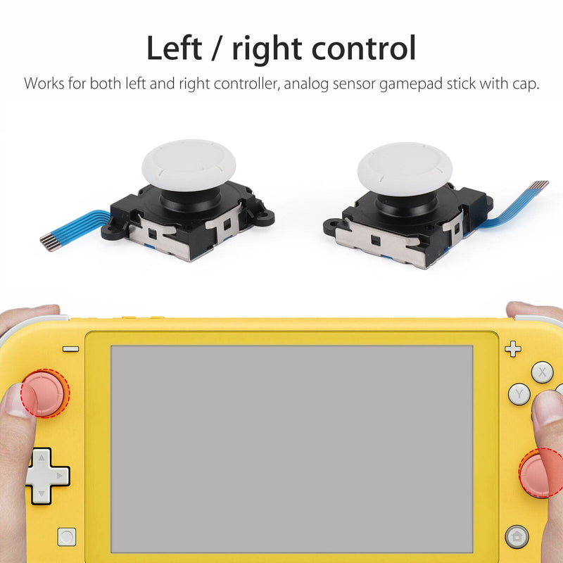 Juego de reparación 19 en 1, palanca con sensor analógico 3D + herramienta adecuada para joystick Switch Lite