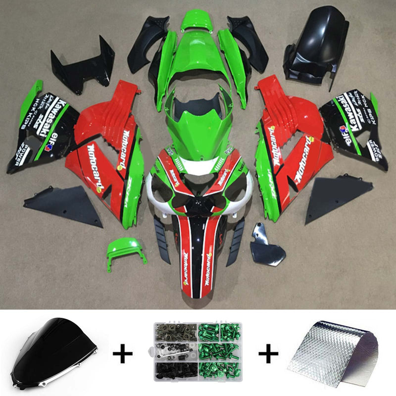 Amotopart Verkleidungsset für Kawasaki ZX14R 2006–2011, Karosserie, Kunststoff, ABS