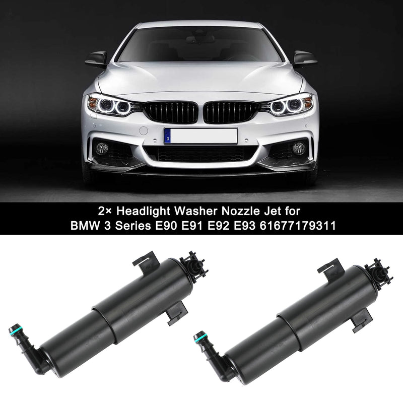 2× dysza spryskiwacza reflektorów do BMW serii 3 E90 E91 E92 E93 61677179311 Generic