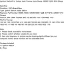 08086-10000 Zündschloss mit 2 Schlüsseln passend für John Deere Kubota Yanmar Iseki