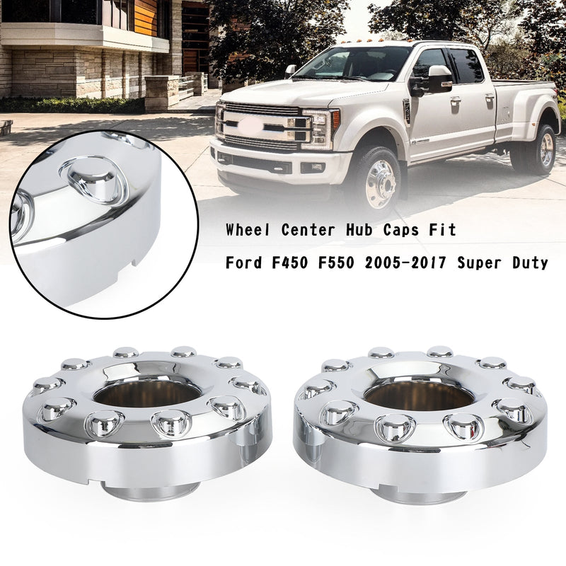 Tampas de cubo de roda para Ford F450 F550 05-17 Super Duty Dually 10 Lug Roda Genérica