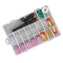 40pcs tocha de soldagem TIG Stubby gás lente pirex copo de vidro kit para WP-17/18/26