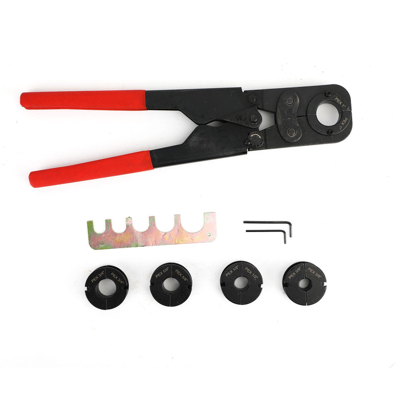 3/8" 1/2" 5/8" 3/4" 1" 5in1 Pex Crimper Kit Anillo de cobre Herramienta de plomería que prensa