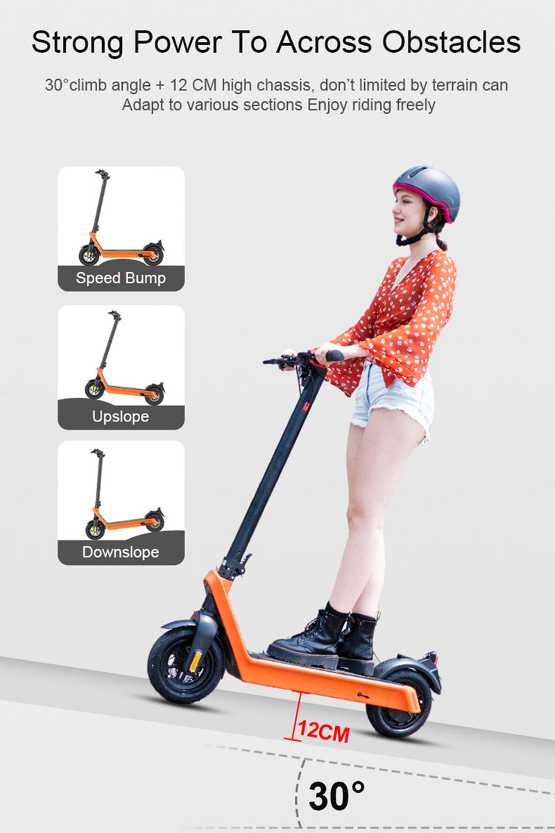 70KM Alcance 40km / h Scooter elétrico dobrável de 10 polegadas 500W Ferramentas de deslocamento Scooter elétrico adulto ESCooter