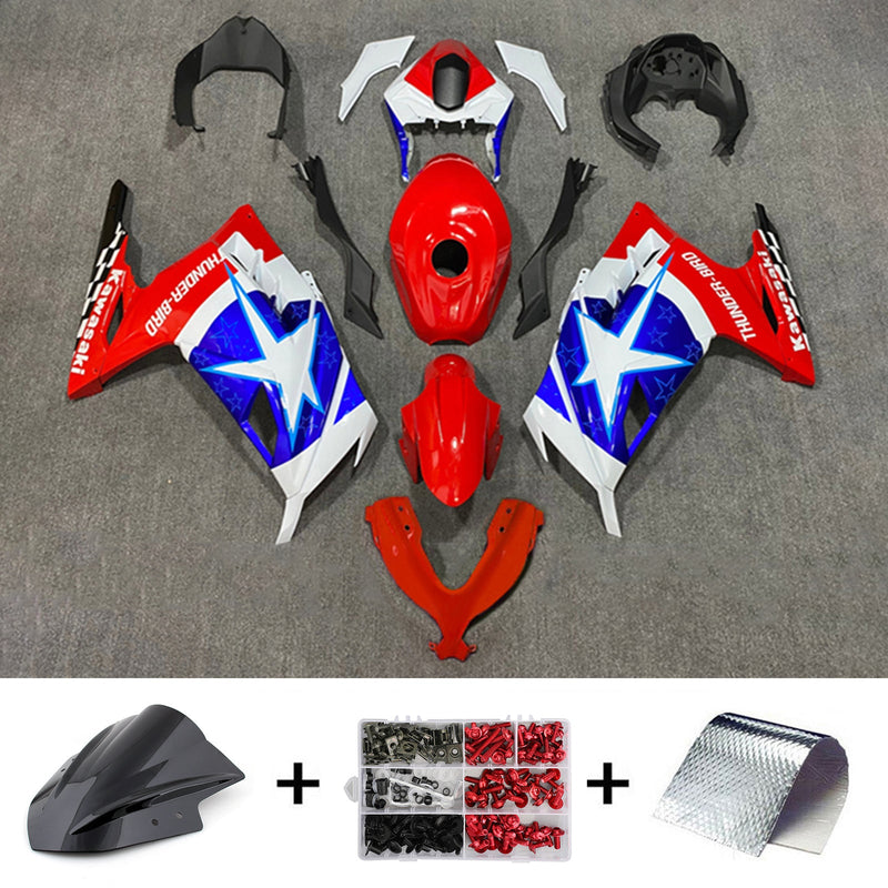 Amotopart Juego de carenado para Kawasaki EX300/Ninja300 2013-2017 Cuerpo Plástico ABS