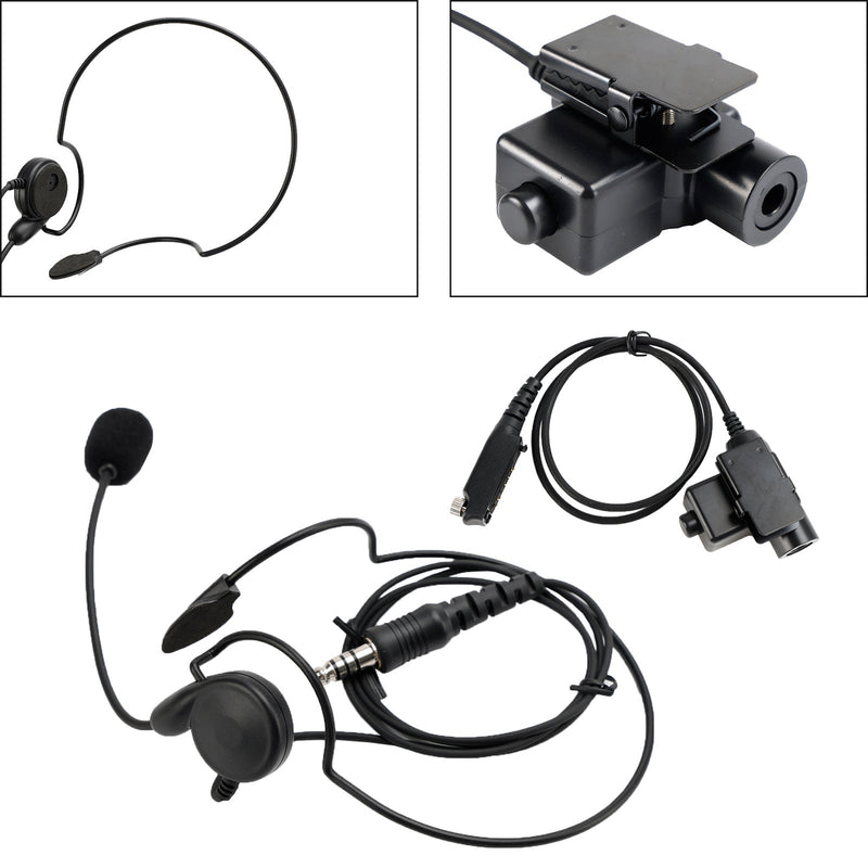 Conector de montaje trasero 7,1-C7, auriculares tácticos de 6 pines U94 PTT para STP8040 STP8080 STP9000